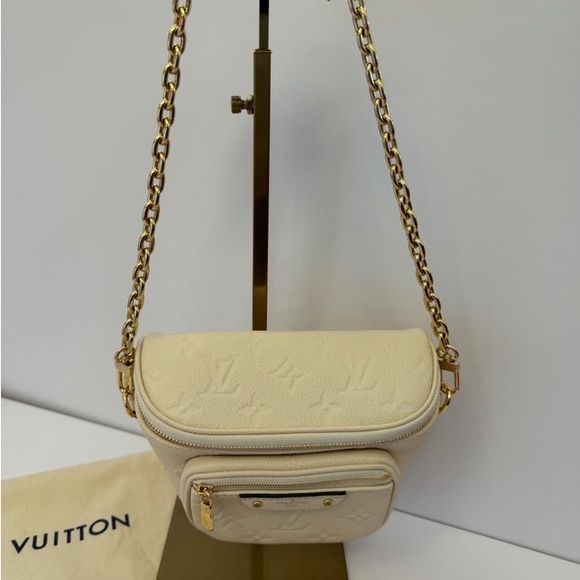 Authentic Louis Vuitton Mini Bumbag Cream Empreinte Leather Bum Bag - Picture 4 of 15